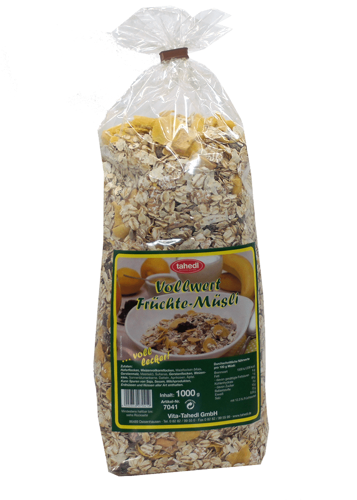 Vollwert Früchtemüsli online kaufen - Tahedl Vollwert Früchtemüsli online kaufen - Tahedl